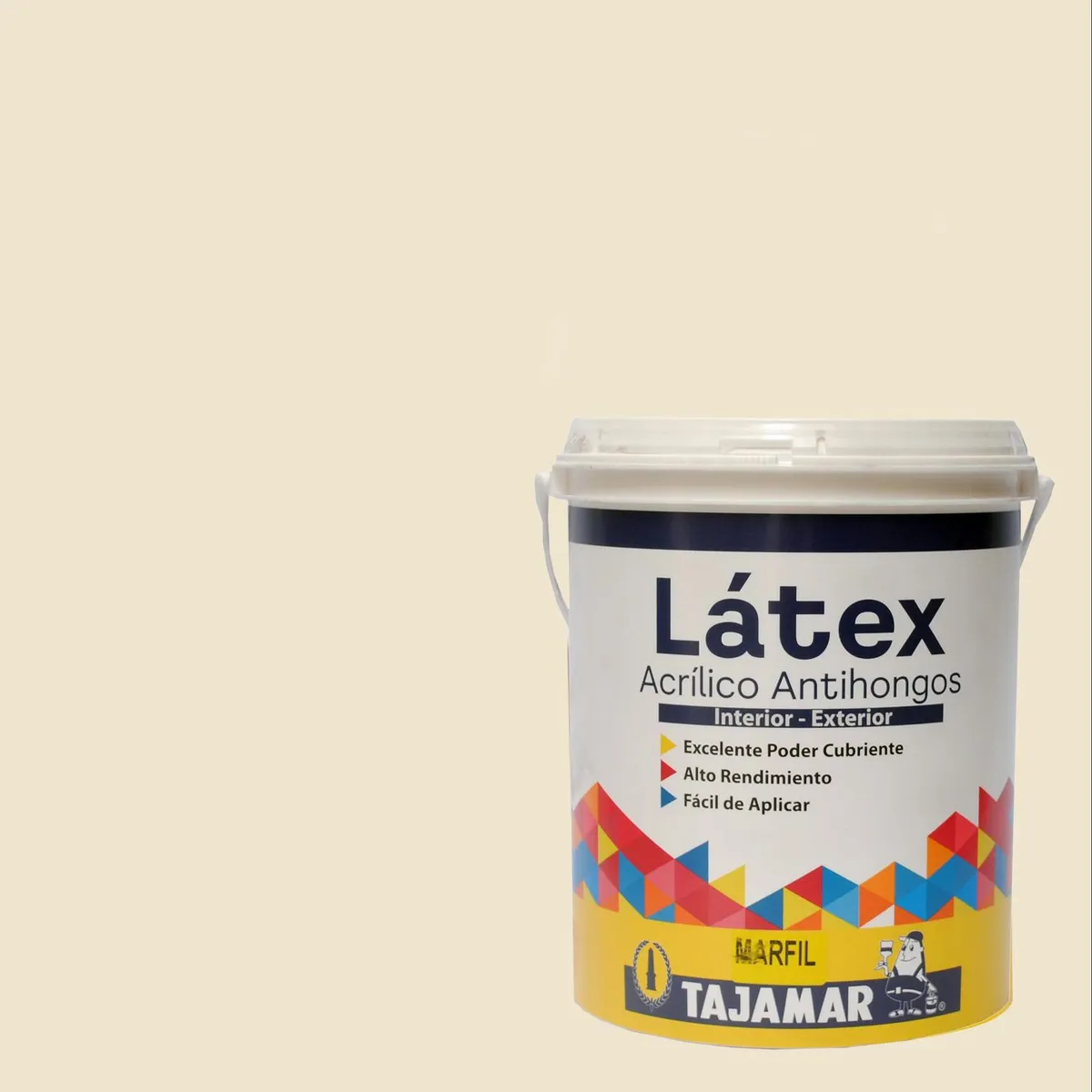 TAJAMAR - Pintura Látex Acrílico 1 galón(es) Mate Blanco Marfil