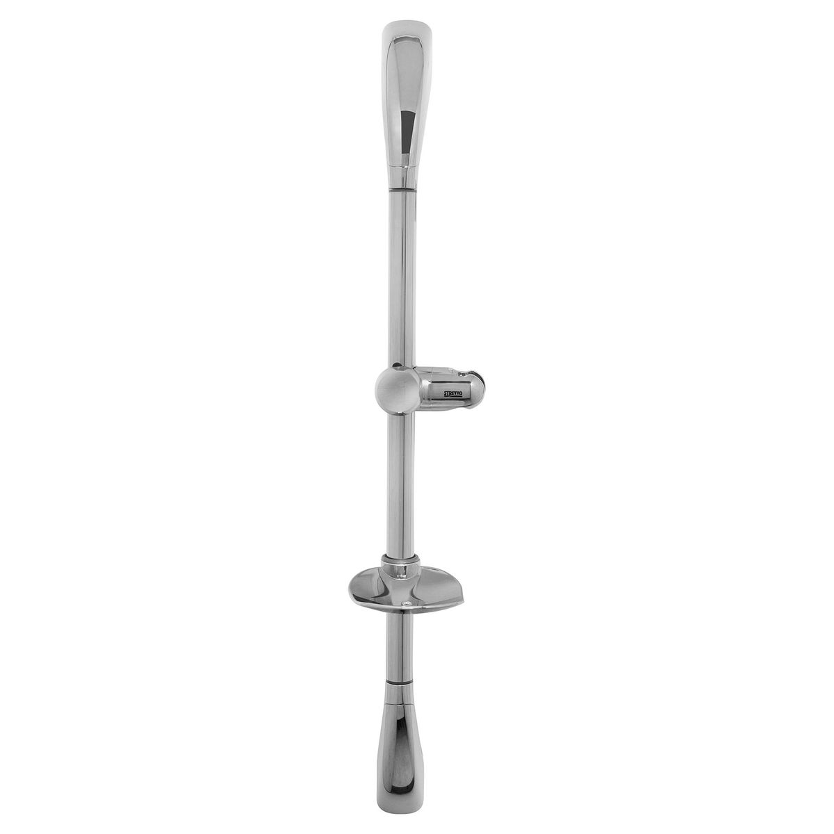 STRETTO - Barra de ducha con soporte ajustable y jabonera