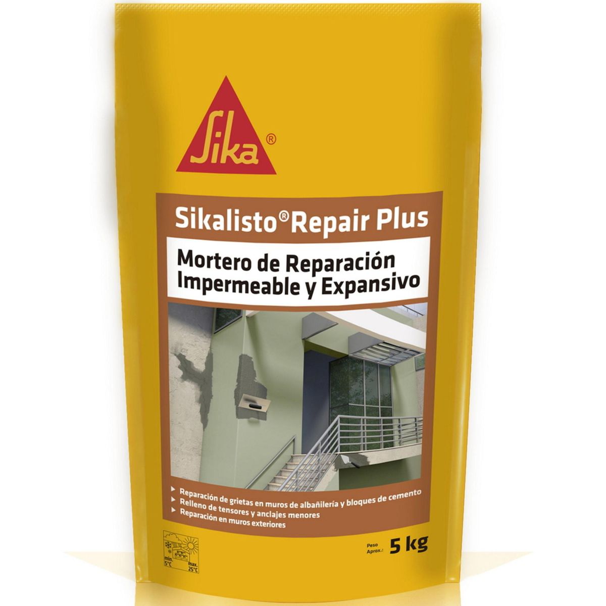 SIKA - Sikalisto Mortero Reparación Impermeable y Expansivo Saco 5 Kg