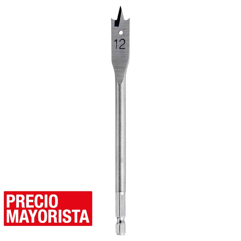 BAUKER - Broca paleta para madera 12x150 mm centradora