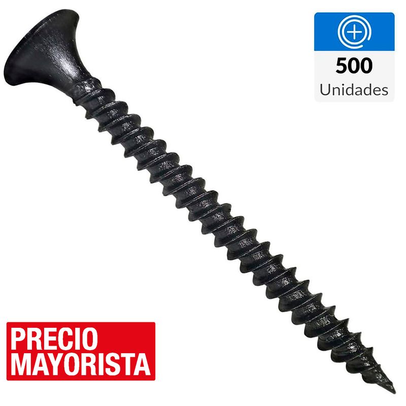 MAMUT - Tornillo Autoperforante Cabeza Phillips Yeso-Cartón 1-5/8 " 6 mm 500 Unidades