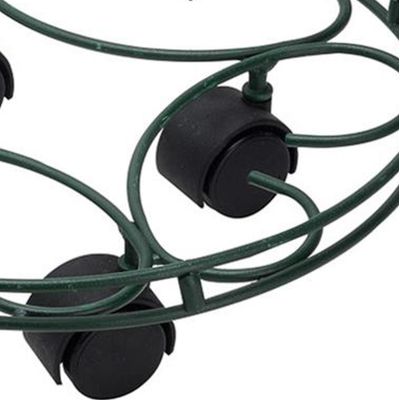 Imagen 2 del producto Portamacetero Circular Metálico Con Ruedas Para Macetas 31 Cm