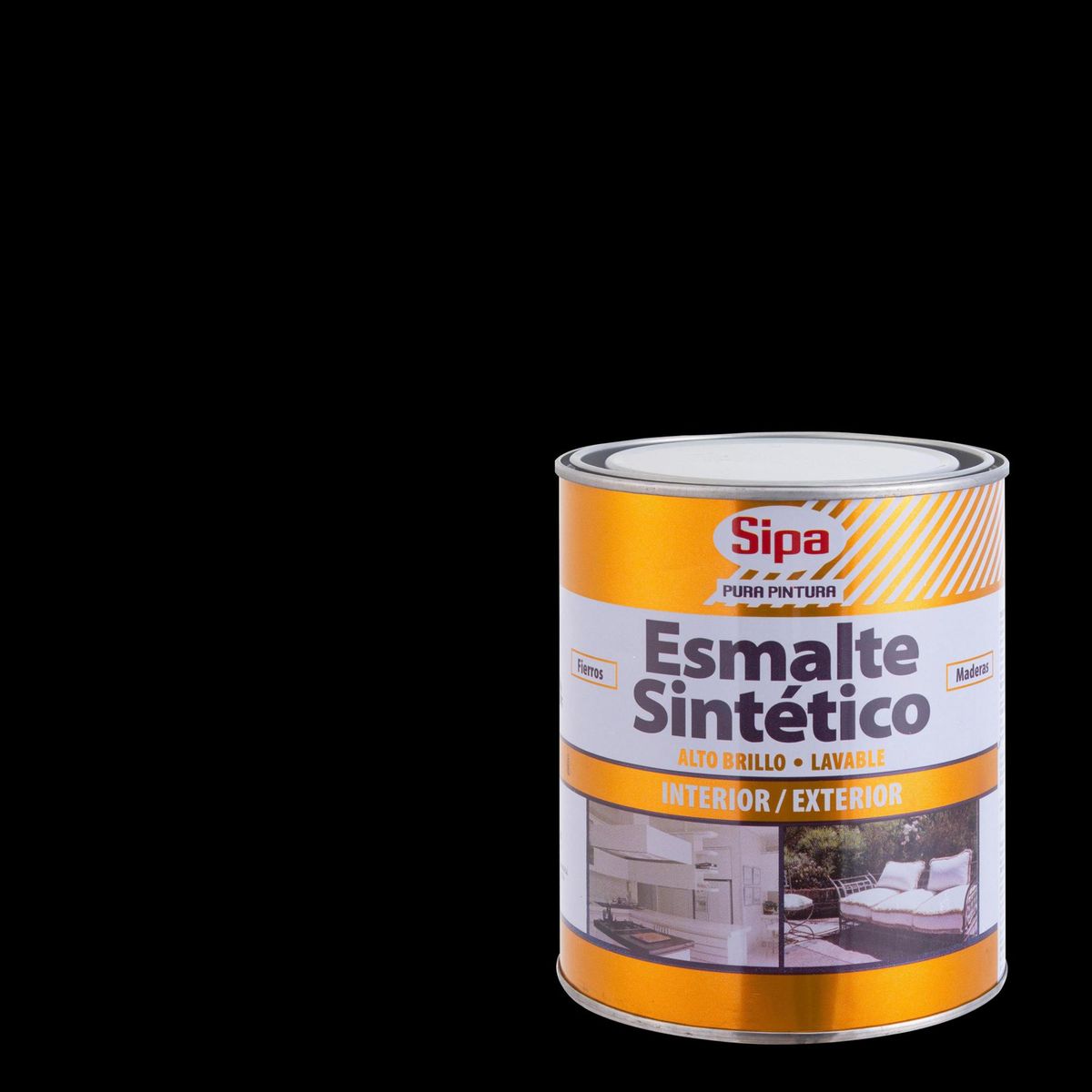 SIPA - Esmalte Sintético Brillante 0.25 galón(es) Negro Negro 