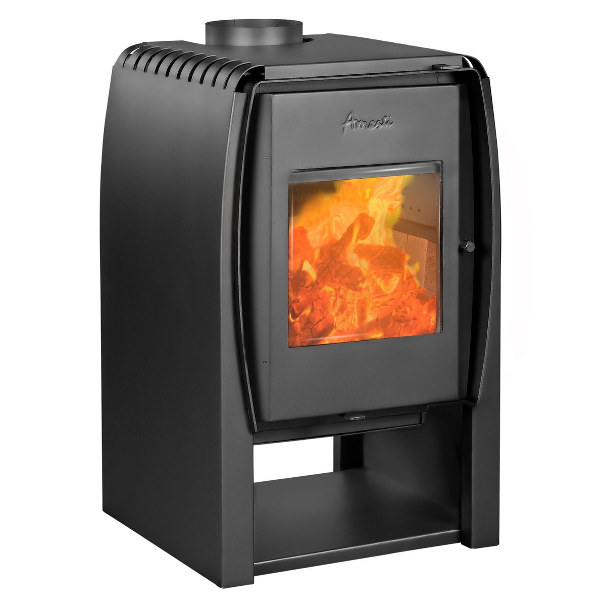 AMESTI - Estufa Leña Nordic 380 Gris Charcoal