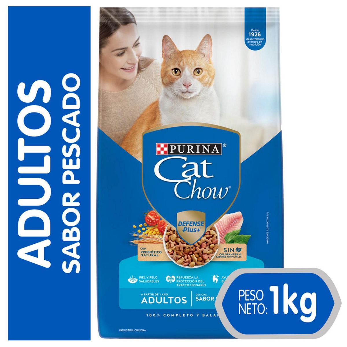 CAT CHOW - Alimento para Gato Adulto Pescado 1 kg