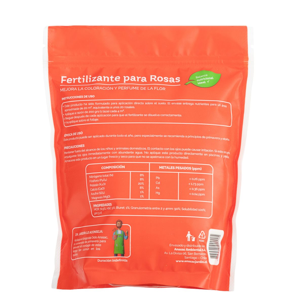 ANASAC - Fertilizante para Rosas 1 kg bolsa