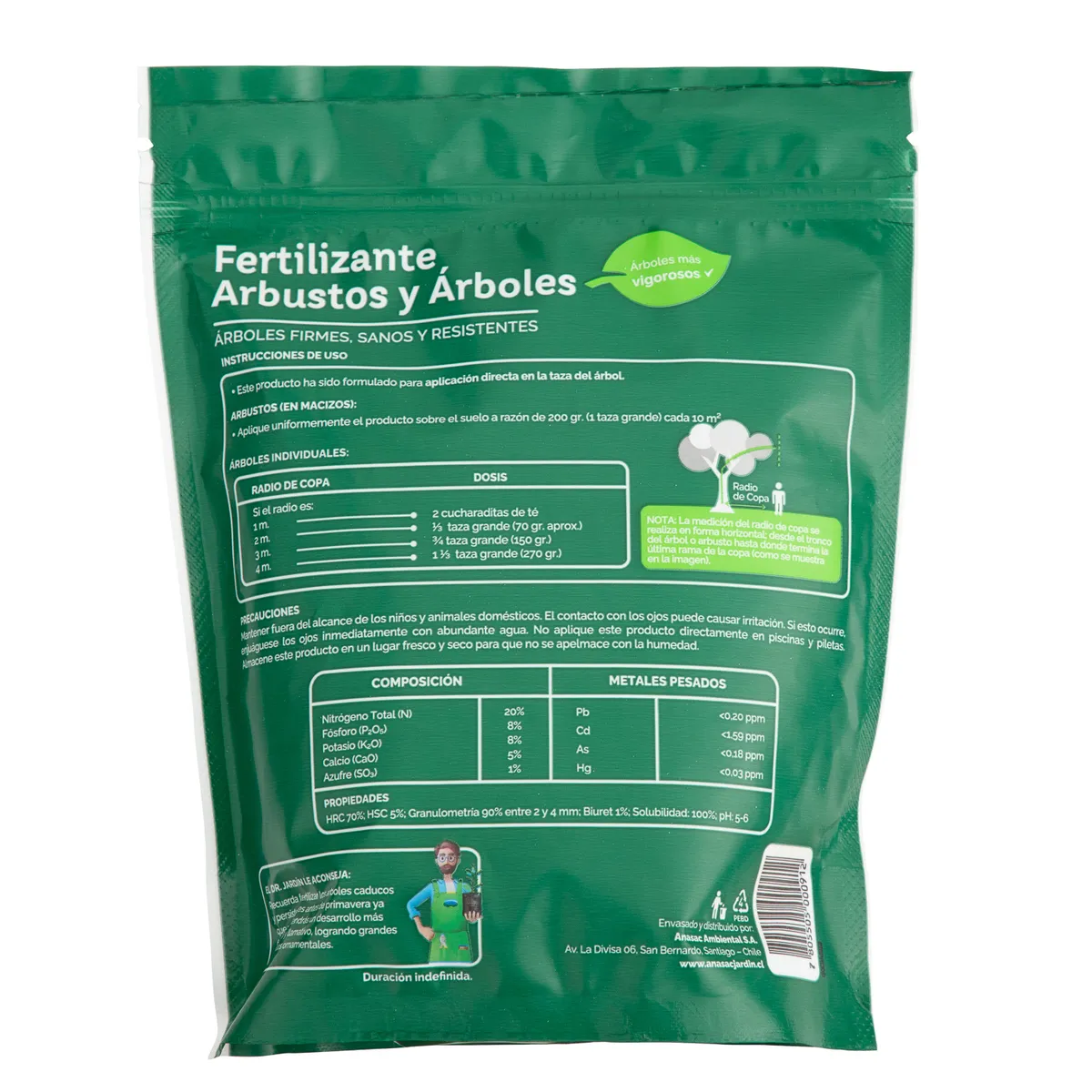 ANASAC - Fertilizantes Arbustos y árboles 1 kg bolsa
