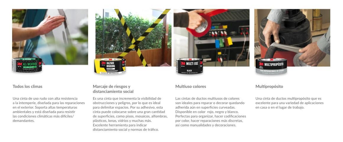Duct Tape, Duct Tape 3M, Cinta de Dutos, Cinta de Ductos 3M, Cinta de Reparación, Cinta Multiusos, Cinta 3M