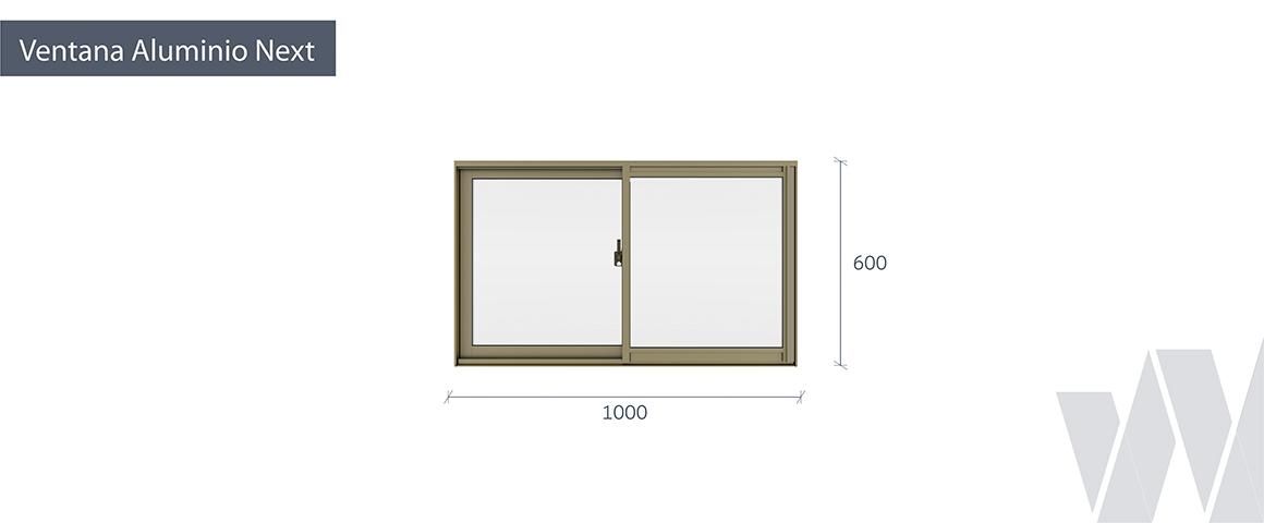 Medidas ventana corredera aluminio termopanel
