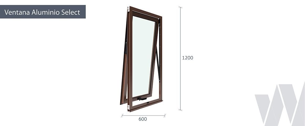 Medidas ventana proyectante aluminio select monolítica