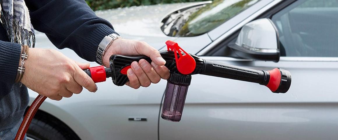 Pistola pulverizadora de agua para usar con la manguera de la casa Aquablaster
