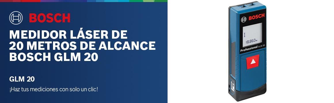 Medidor Láser de 20 metros de Alcance Bosch GLM 20
