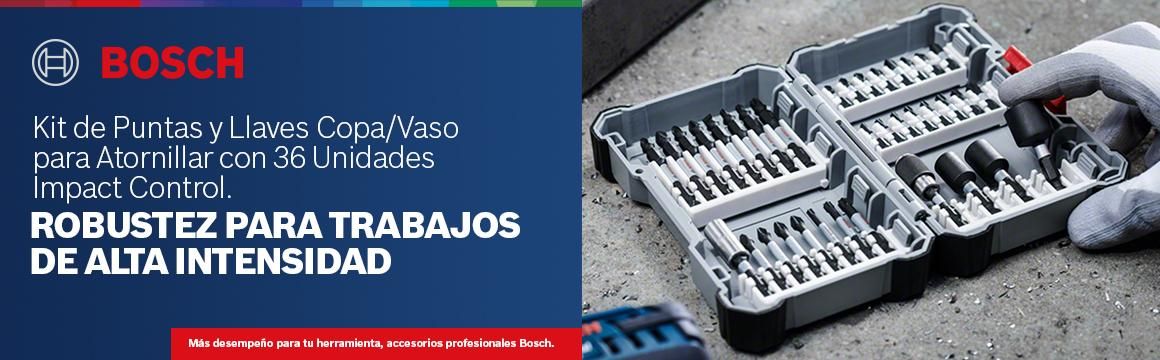Kit de puntas y llaves copa/vaso para atornillar con 36 unidades Impact Control