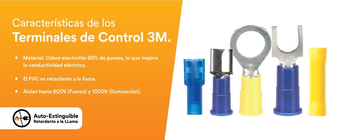 Característica terminales, material cobre electrolito, PVC