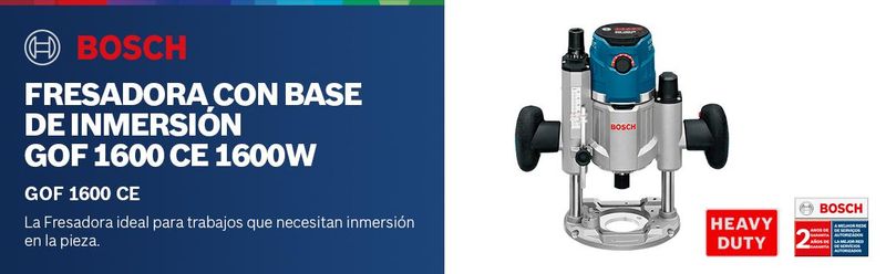 Fresadora con Base de Inmersión GOF 1600 CE 1600W
