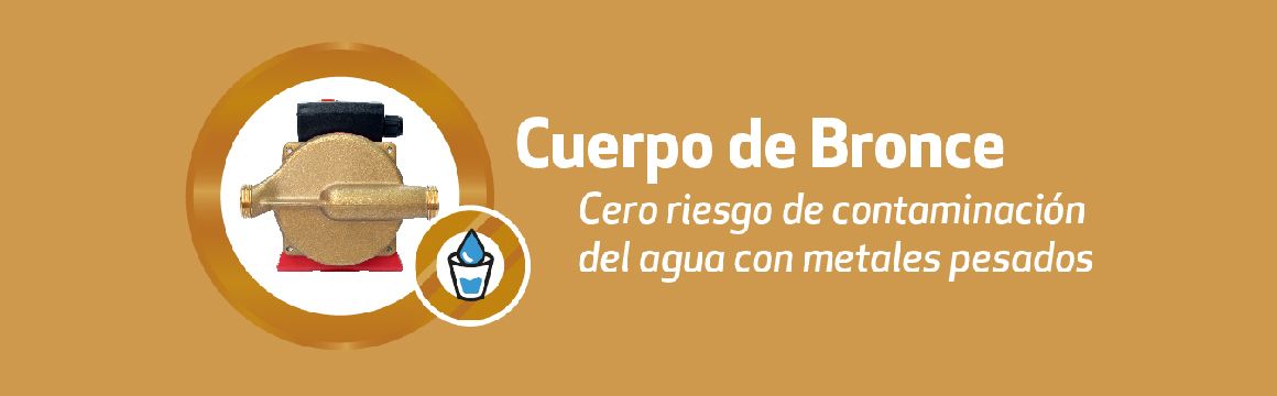 Prefiere bombas con cuerpo de bronce