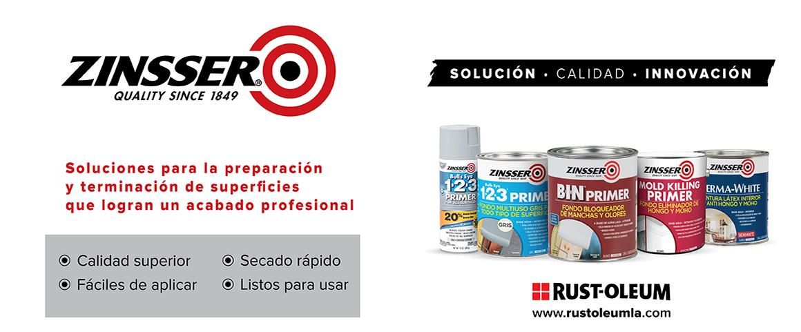 esmalte base agua, zinsser, rust oleum, hongo, moho, terminación superficies, autoimprimante, superficies difíciles