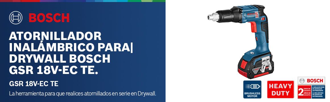 Atornillador inalámbrico para Drywall Bosch GSR 18V-EC TE