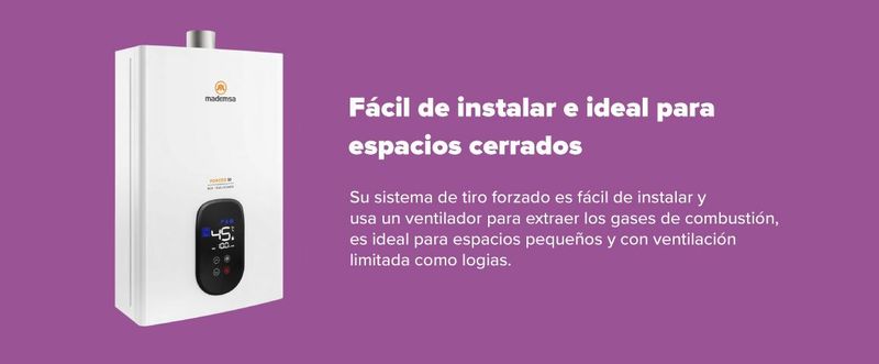Facil de instalar e ideal para espacios cerrados