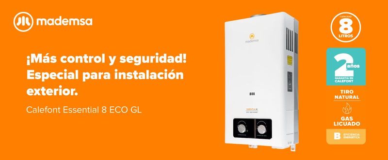Calefon Mademsa Essential 8 ECO GL