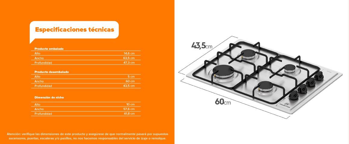 Especificaciones técnicas