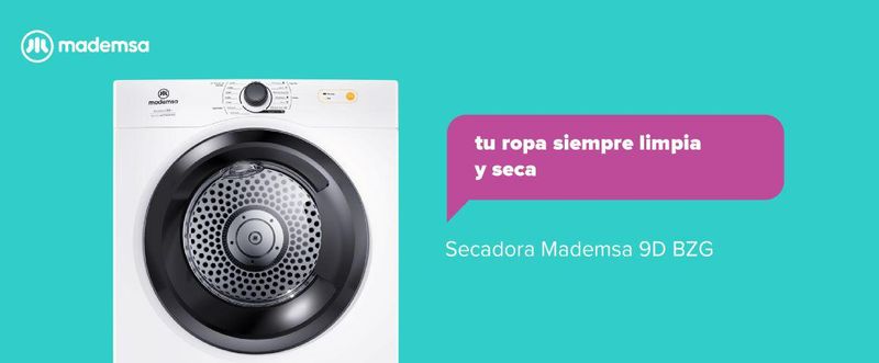 Secadora MADEMSA 9D BZG . Tu ropa siempre limpia y seca