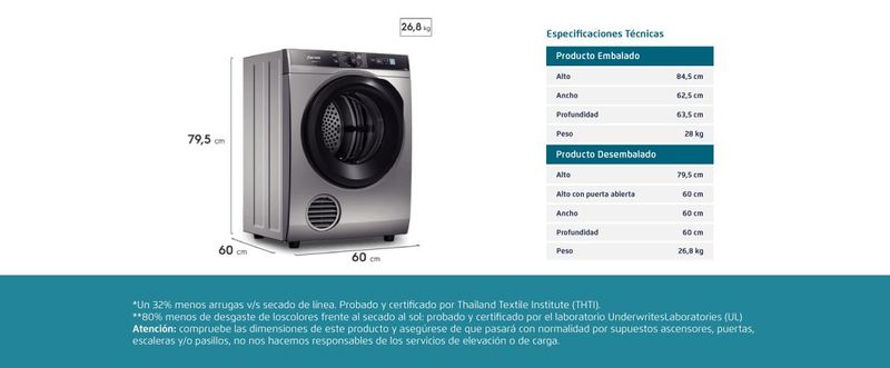 Especificaciones tecnicas