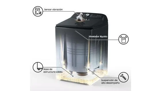 Lavadora 22 Kg con Bubble Storm, WA22A8370GV/ZS