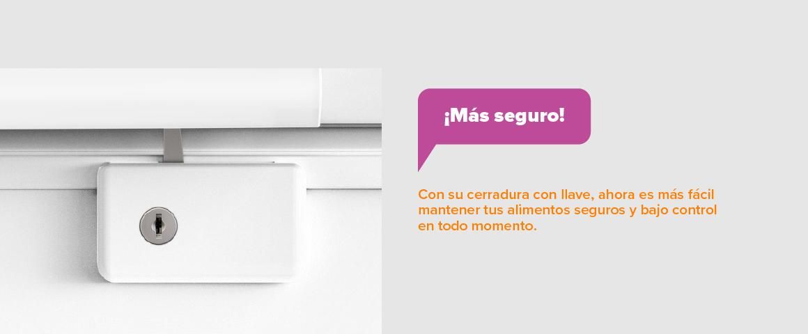 Mas seguro. Cerradura con llave
