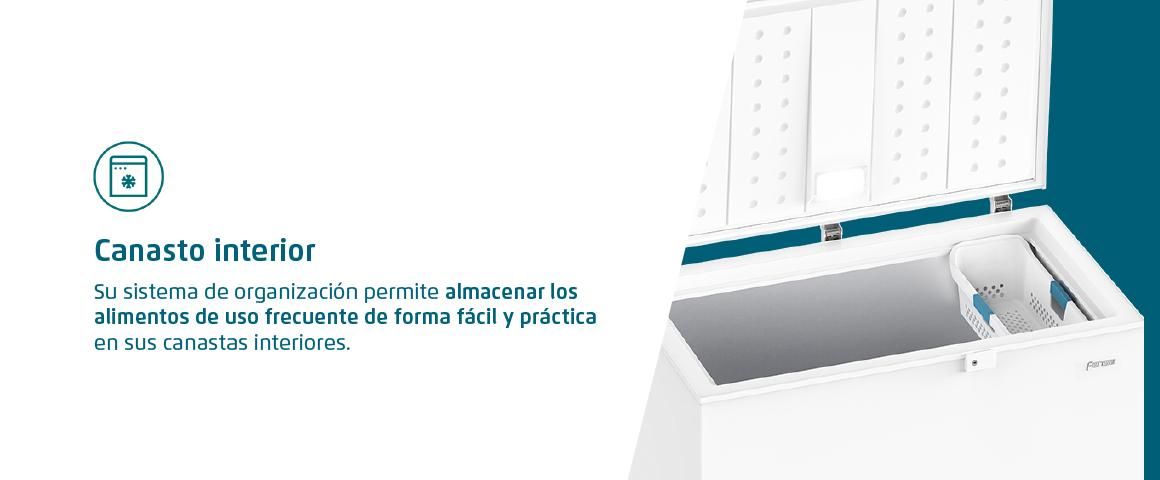 Mejor organización, gracias a su canasto interior