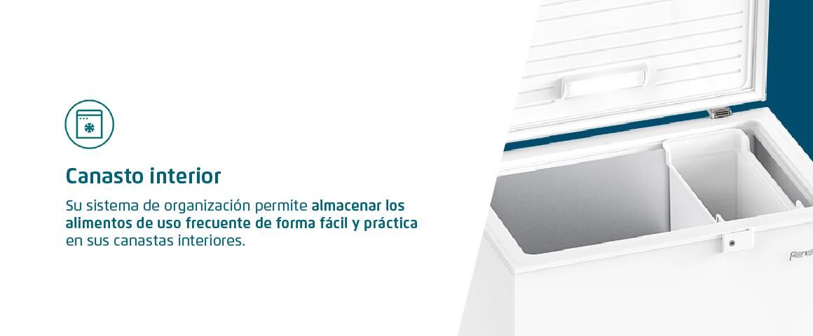 Mejor organización, gracias a su canasto interior