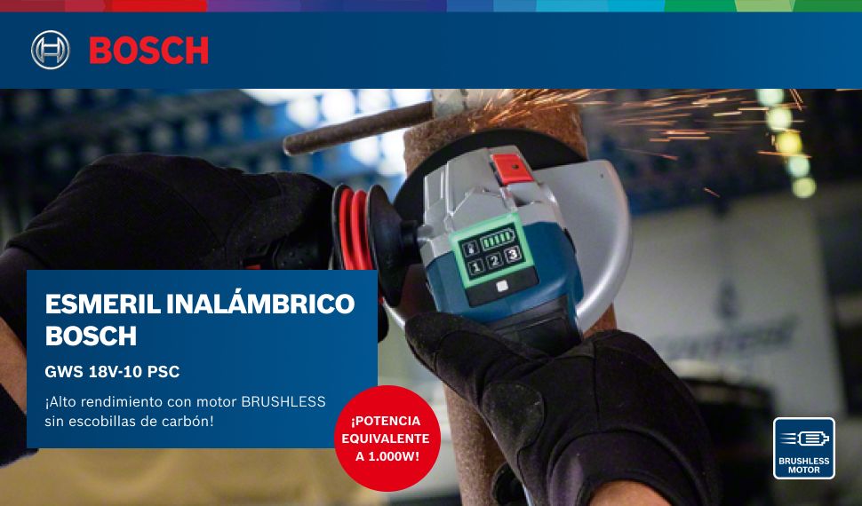 Esmeril inalámbrico Bosch GWS 18V-10 PSC 18V SB