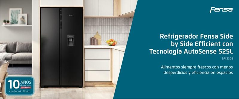 Refrigerador Fensa Side by Side 525 Litros con tecnologia AutoSense