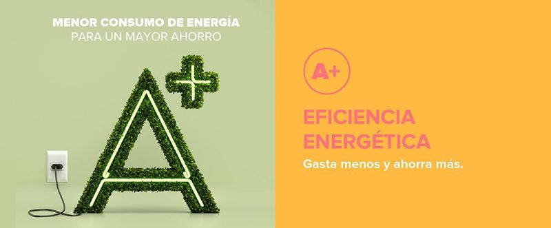 Menor consumo de energia. Eficiencia Energetica A+