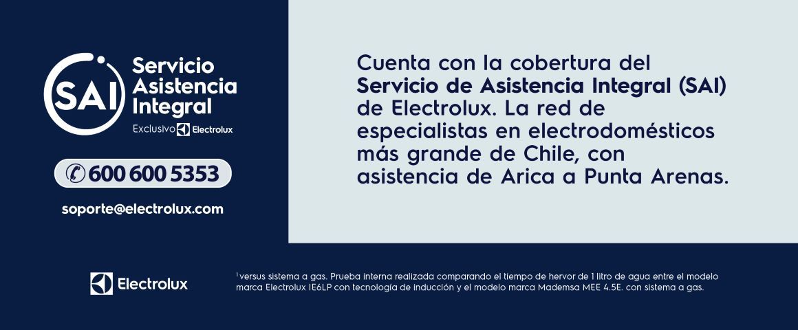 Servicio Asistencia Integral (SAI)  600 600 5353  soporte@mademsa.cl. Cuenta con la cobertura del Servicio de Asistencia Integral (SAI) de Mademsa. La red de especialistas en electrodomésticos más grande de Chile, con asistencia de Arica a Punta Arenas. 