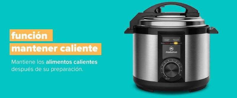 Función mantener caliente. Mantiene los alimentos calientes después de su preparación