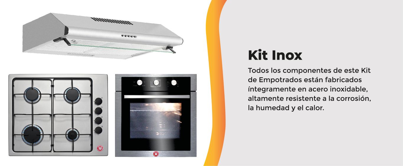 KIT EMPOTRABLE, GAS LICUADO, HORNO ELECTRICO, ENCIMERA GAS, CAMPANA, KIT, KIT COCINA
