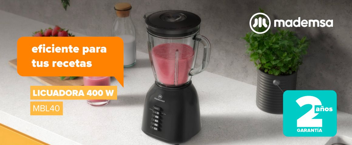 Licuadora 400 W MBL40.Eficiente para tus recetas.