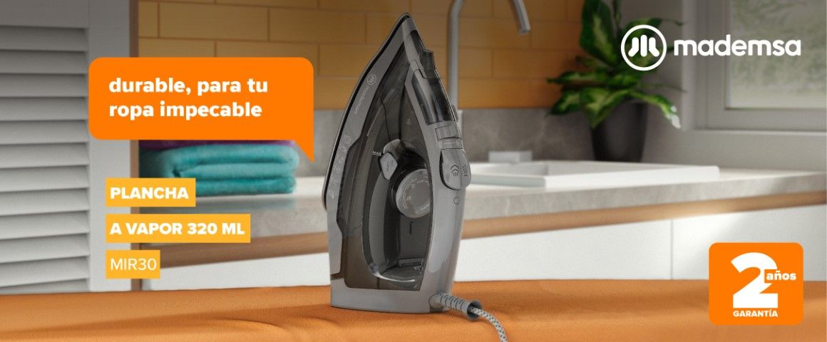 Plancha a vapor 320 ml MIR30.durable, para tu ropa impecable