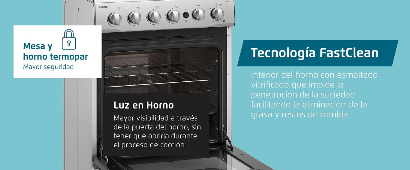 Mesa y horno termopar - Tecnología FastClean
