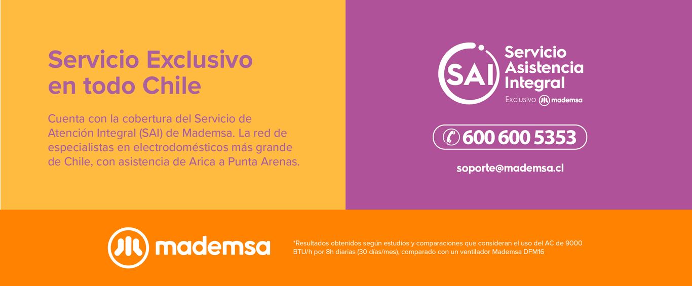 Servicio de asistencia Integral exclusivo Mademsa 600 600 5353