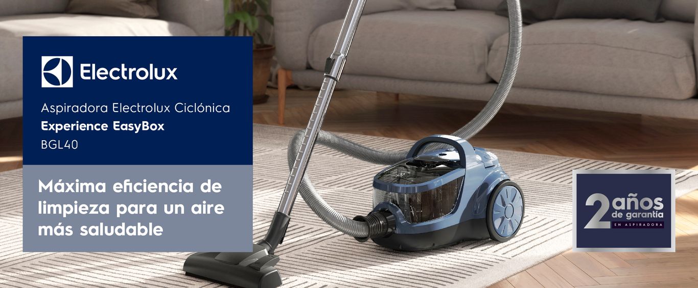 Aspiradora Electrolux Ciclónica Experience EasyBox BGL40. 2 años de garantía.