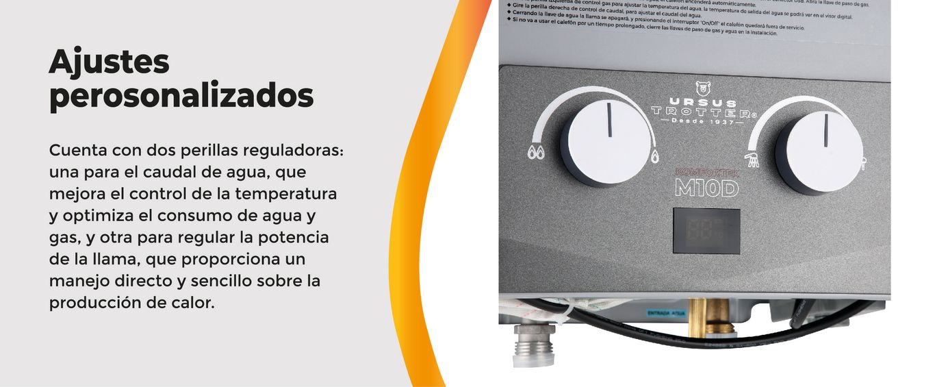 CALEFON, CALEFONT, URSUS TROTTER, GAS LICUADO, 10 LITROS, TIRO NATURAL