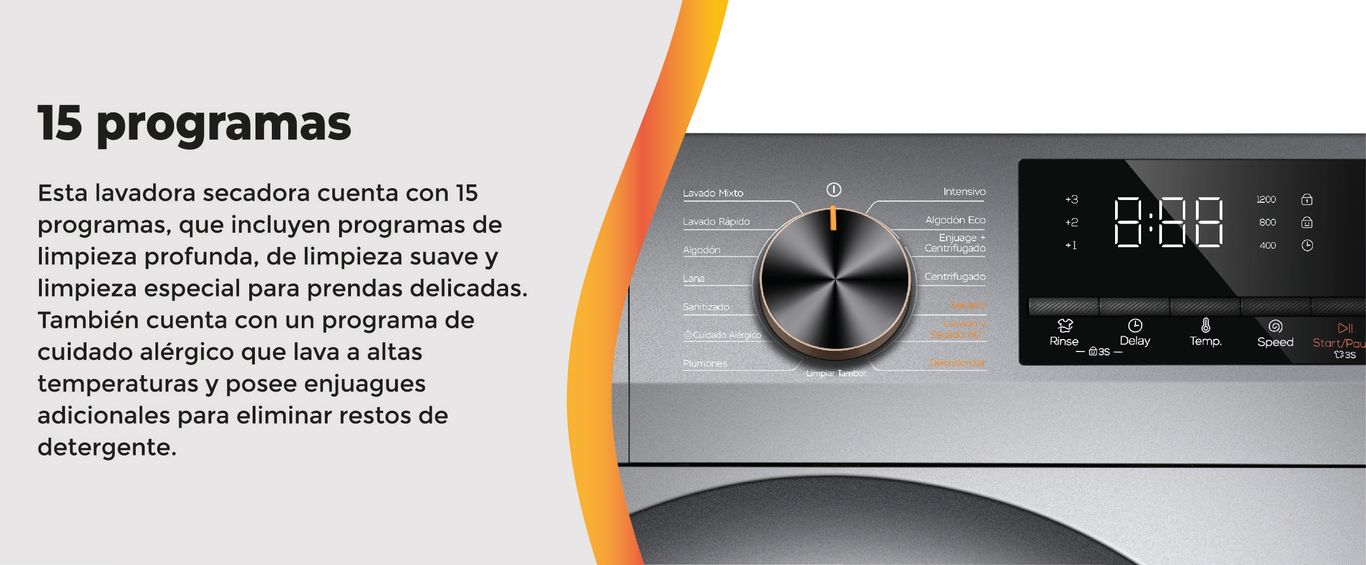 lavadora secadora, frontal, ursus trotter, ursus, lavado, 10 kg,7kg, inverter