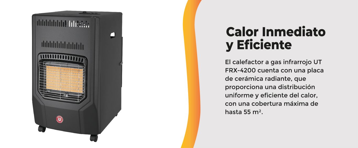 ESTUFA; GAS; INVIERNO: URSUS TROTTER; CALOR; CALEFACTOR; FRX: FRX4200; 15 KILOS