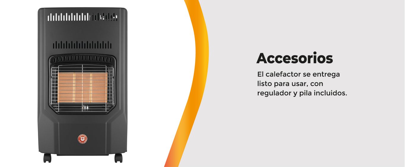 ESTUFA; GAS; INVIERNO: URSUS TROTTER; CALOR; CALEFACTOR; FRX: FRX4200; 15 KILOS