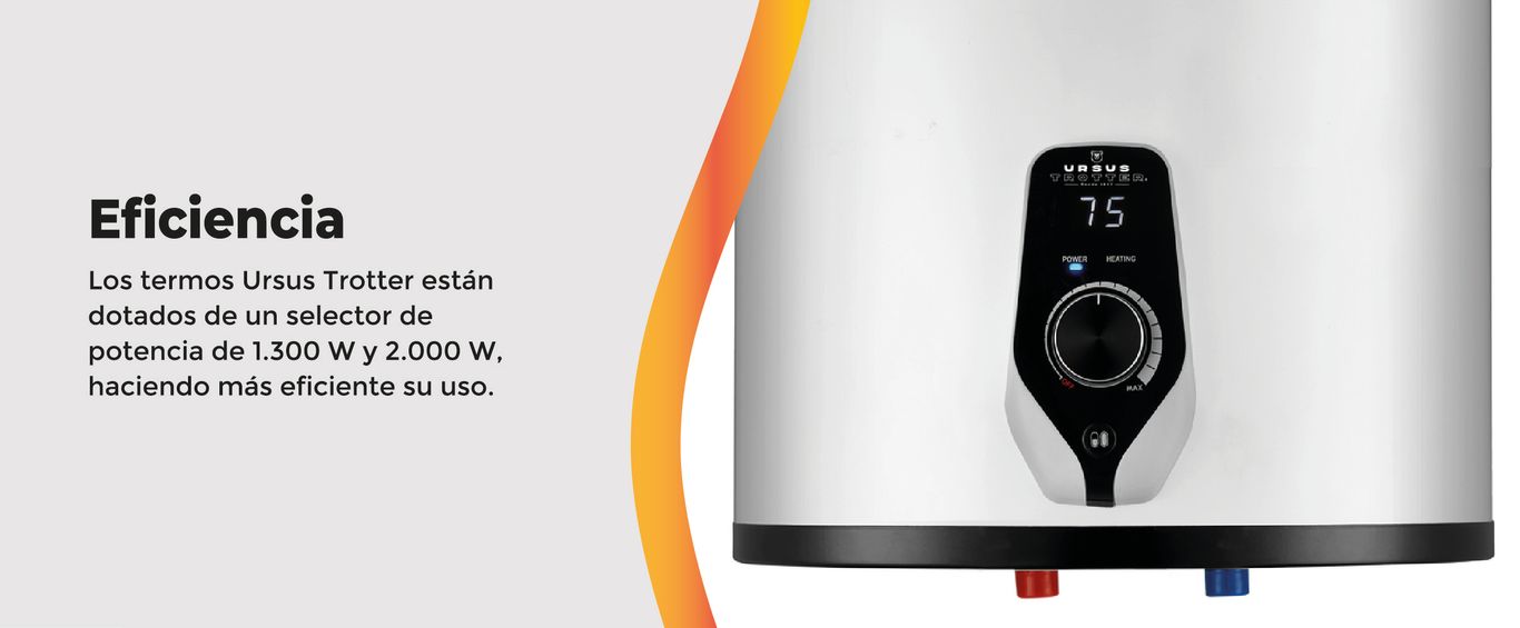 TERMO ELECTRICO, ACERO INOXIDABLE, URSUS TROTTER, 100 LITROS, MURO