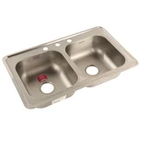 Lavaplatos Doble Tanque para Empotrar 84x51 cm Acero Inoxidable Socoda