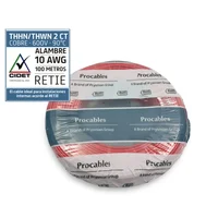 Alambre N10 100M Rojo Procables
