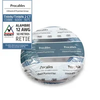 Alambre N12 50M Azul Procables